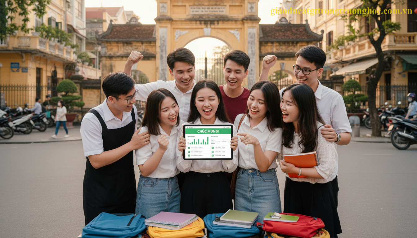 Học sinh Việt Nam tự tin cầm tấm bằng tốt nghiệp THPT hệ giáo dục thường xuyên khi xét tuyển.